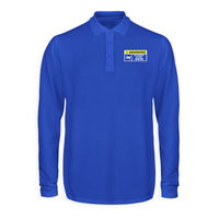 Thumbnail for Warning May Constantly Talk About Aviation Designed Long Sleeve Polo T-Shirts