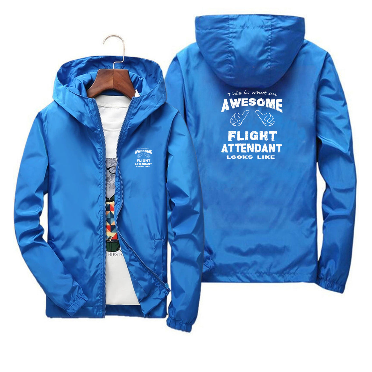 Flight Attendant Designed Thin Windbreaker Jackets