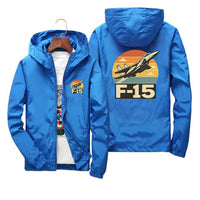 Thumbnail for Retro Fighter Jet F15 Designed Thin Windbreaker Jackets