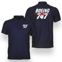 Thumbnail for Amazing Boeing 747 Designed Double Side Polo T-Shirts