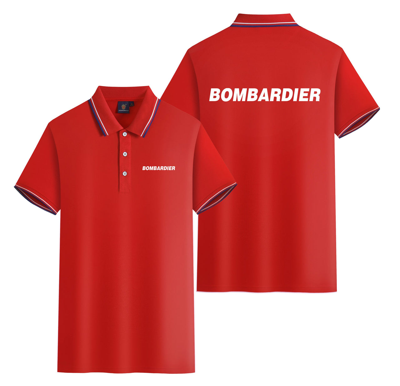 Bombardier & Text Designed Stylish Polo T-Shirts (Double-Side)