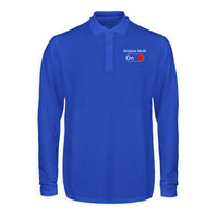 Thumbnail for Airplane Mode On Designed Long Sleeve Polo T-Shirts