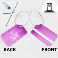 Thumbnail for Cessna 208 & Plane Designed Fashion Metal Luggage Tags