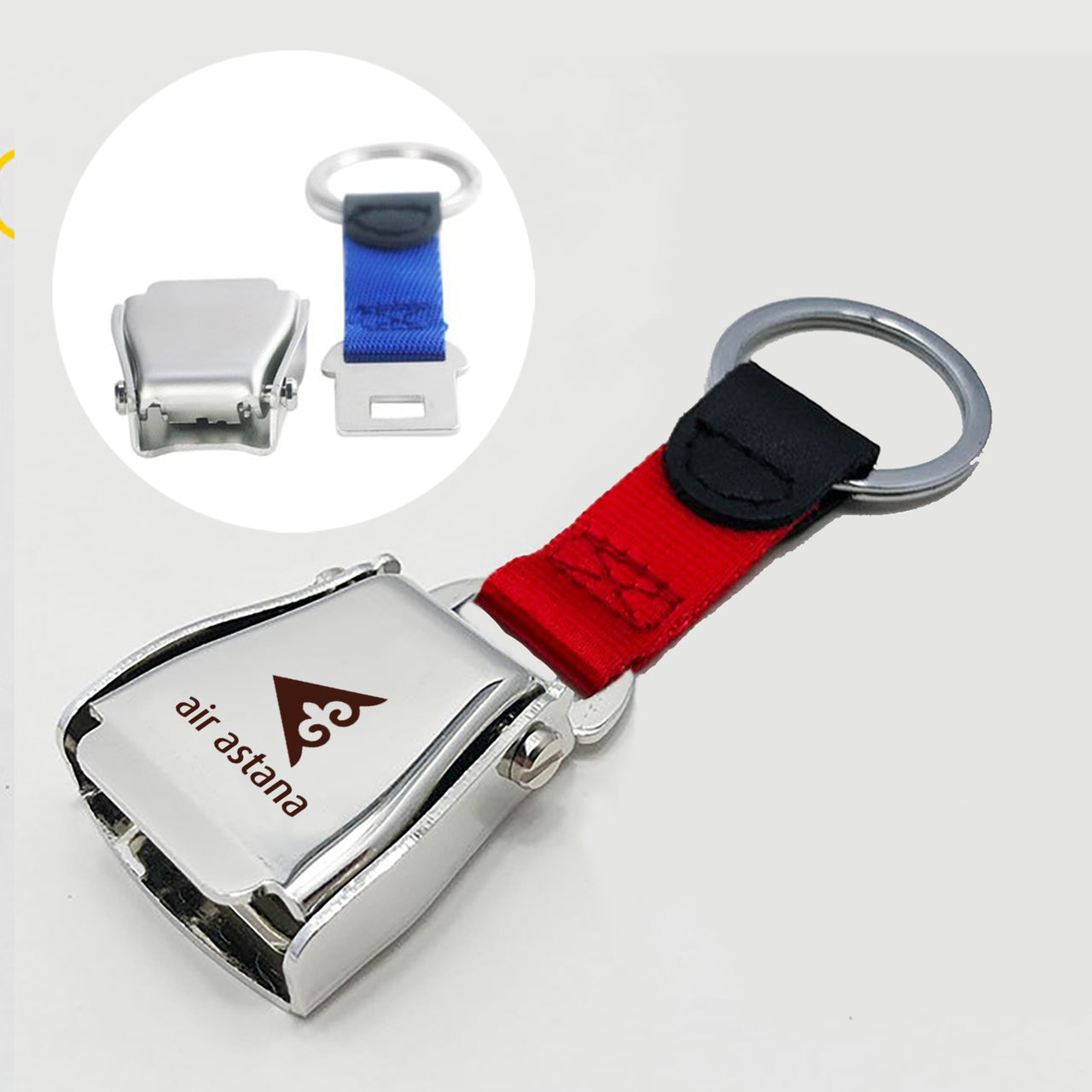 Air Astana Designed Airplane Seat Belt Key Chains