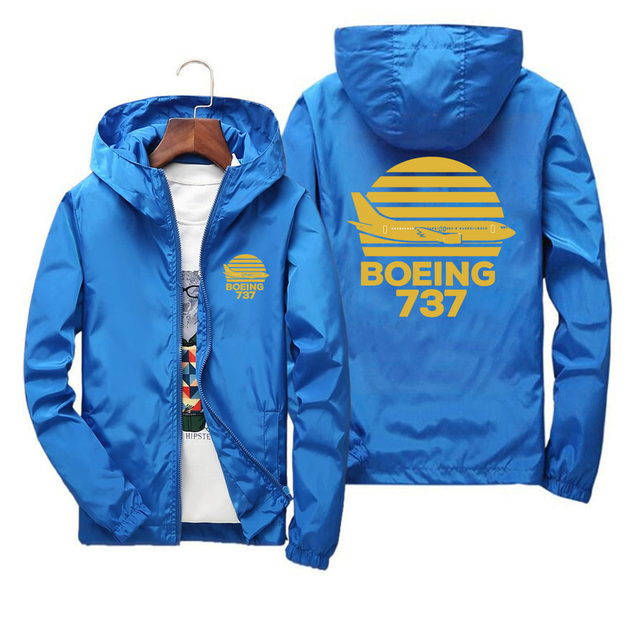 Retro Boeing 737 Designed Thin Windbreaker Jackets