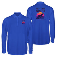 Thumbnail for Fly The Night Designed Long Sleeve Polo T-Shirts (Double-Side)