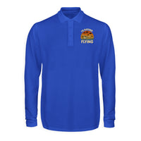 Thumbnail for Retro I'D Rather Be Flying Designed Long Sleeve Polo T-Shirts