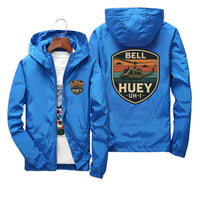 Thumbnail for Retro BELL HUEY UH-1 Designed Thin Windbreaker Jackets