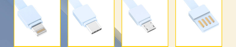 10000mAh 4-in-1 Built-in Cable Power Bank: Fast Charging