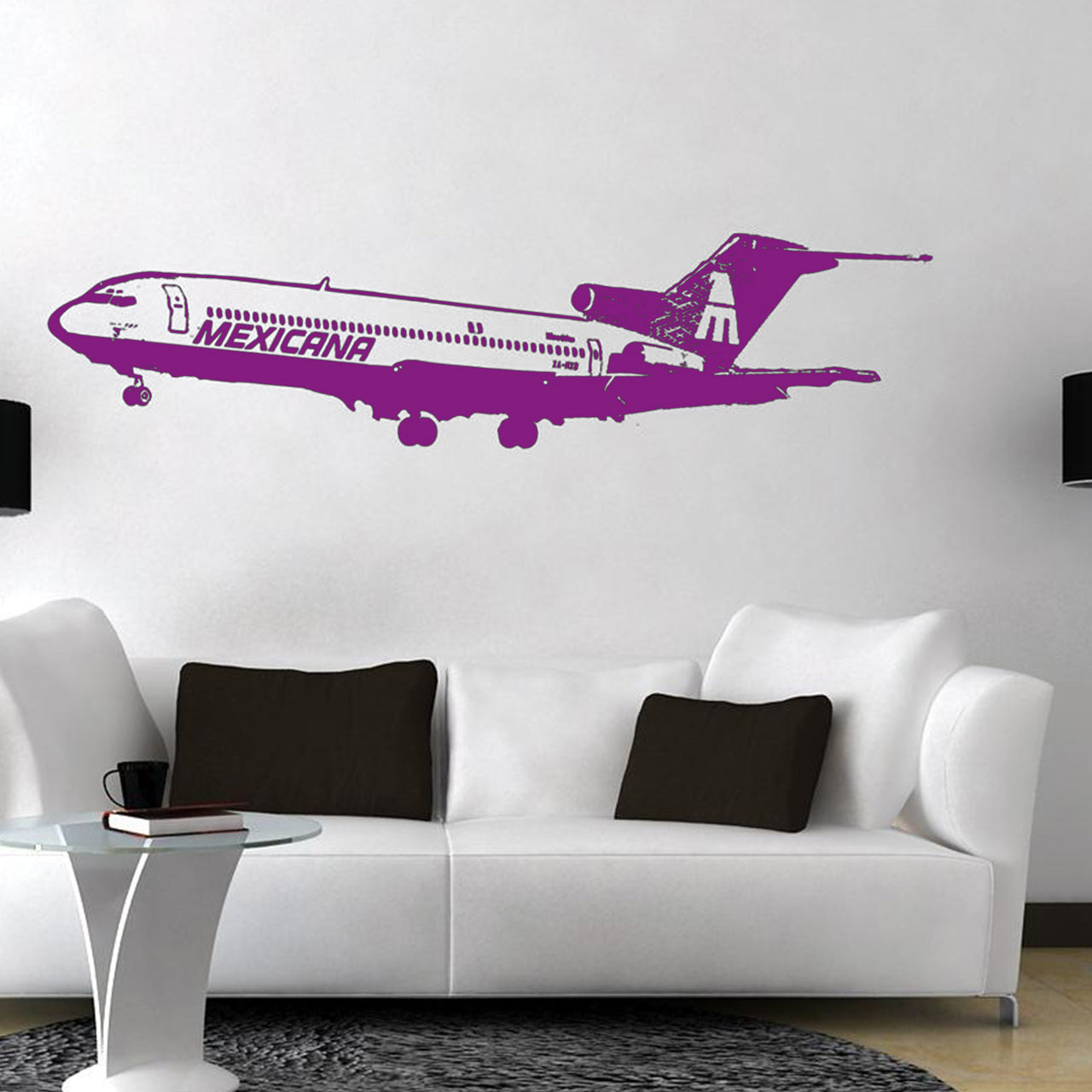 Landing Mexicana's Aircraft Designed Wall Sticker