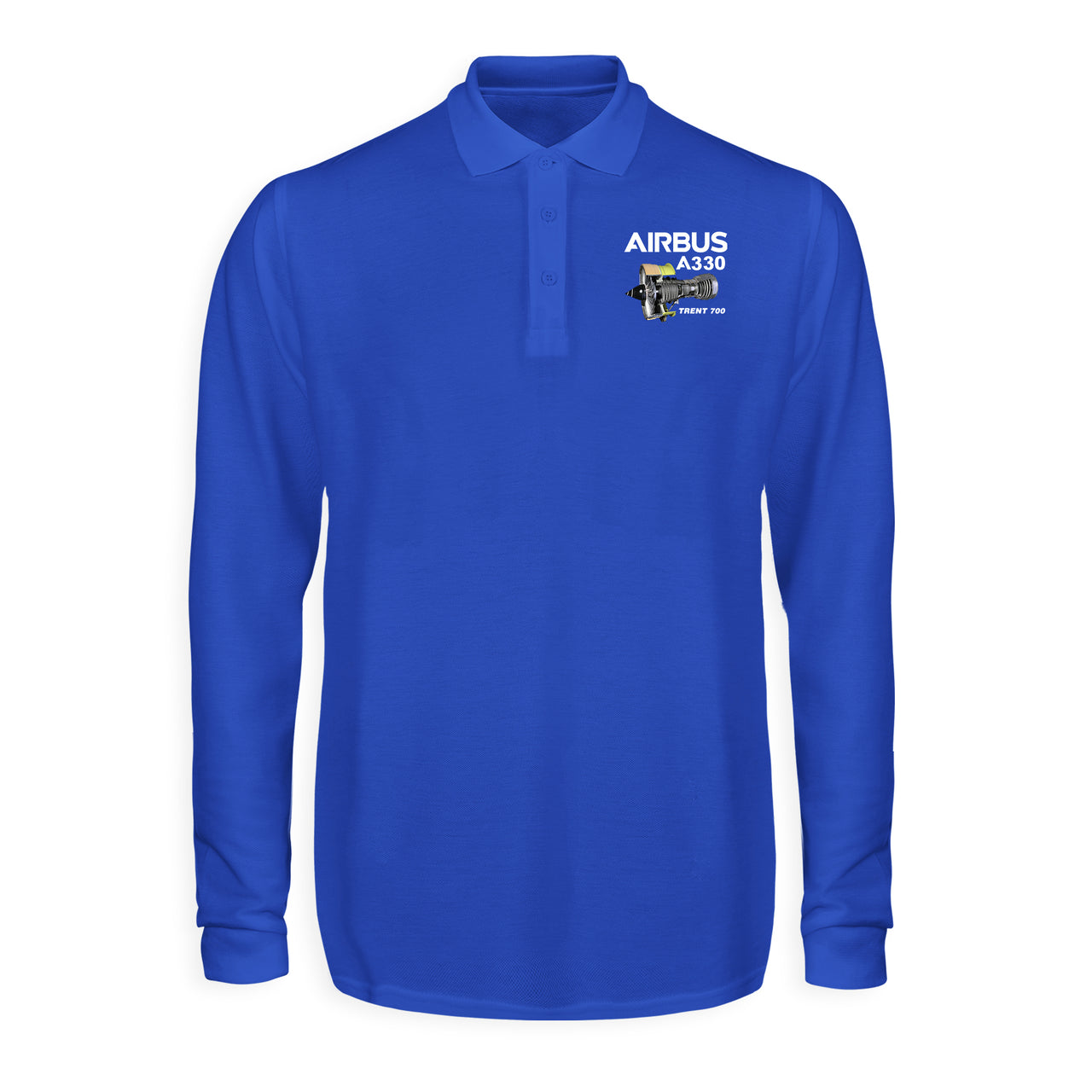 Airbus A330 & Trent 700 Engine Designed Long Sleeve Polo T-Shirts
