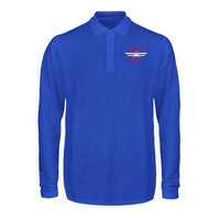 Thumbnail for Born To Fly Designed Designed Long Sleeve Polo T-Shirts