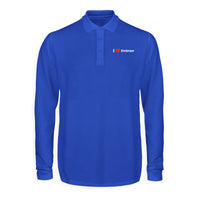 Thumbnail for I Love Embraer Designed Long Sleeve Polo T-Shirts