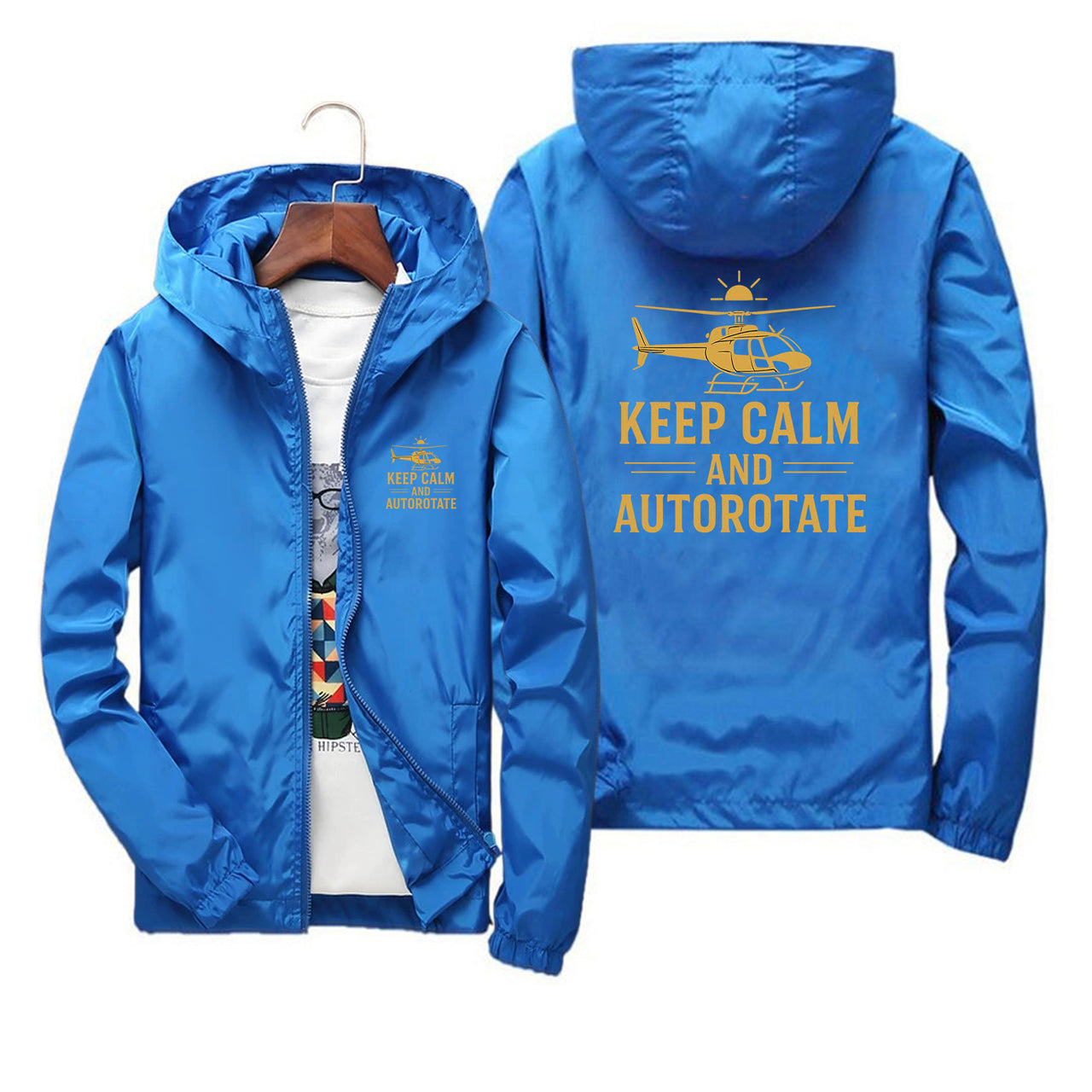 Keep Calm and Autorotate Designed Thin Windbreaker Jackets