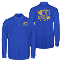 Thumbnail for Googles & Drone Pilot Designed Long Sleeve Polo T-Shirts (Double-Side)