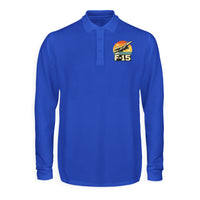 Thumbnail for Retro Fighter Jet F15 Designed Long Sleeve Polo T-Shirts