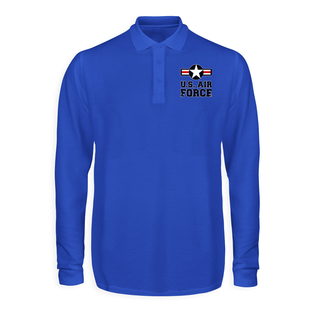US Air Force Designed Long Sleeve Polo T-Shirts