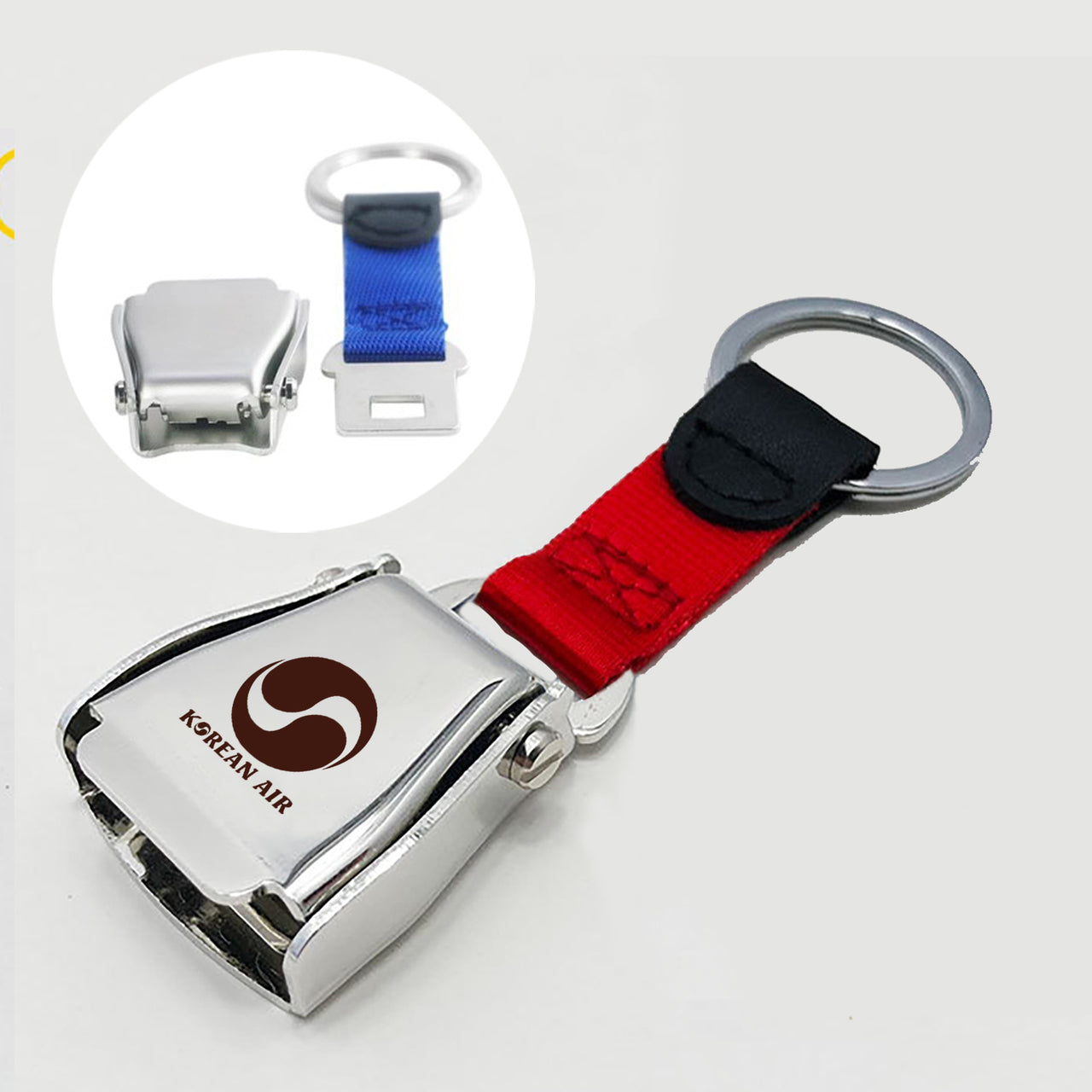 Korean Airlines Designed Airplane Seat Belt Key Chains