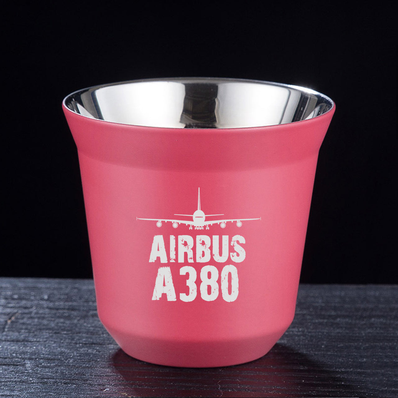 Airbus A380 & Plane Designed Double Wall Stainless Steel Coffee Mugs