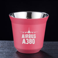 Thumbnail for Airbus A380 & Plane Designed Double Wall Stainless Steel Coffee Mugs