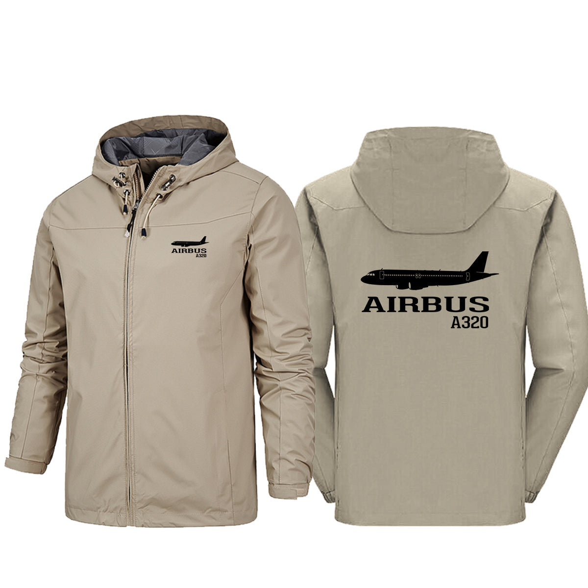 Airbus A320 Printed Designed Rain Jackets & Windbreakers