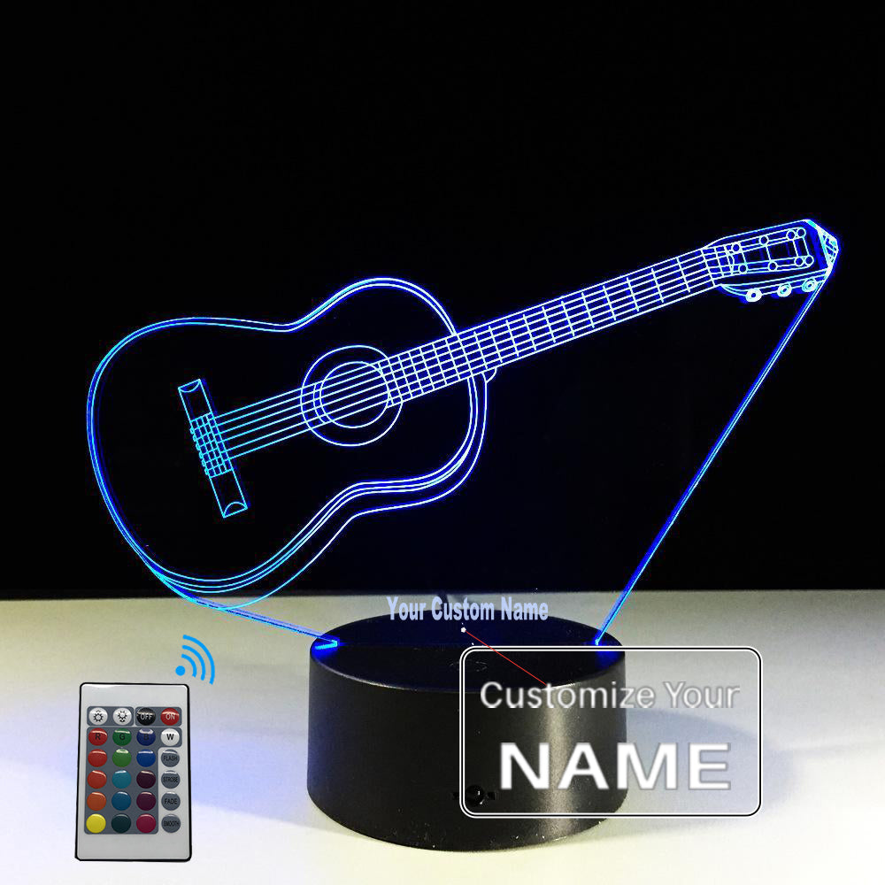 3D Horizontal Classic Guitar Designed Night Lamp