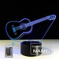 Thumbnail for 3D Horizontal Classic Guitar Designed Night Lamp