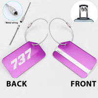 Thumbnail for 737 Flat Text Designed Fashion Metal Luggage Tags