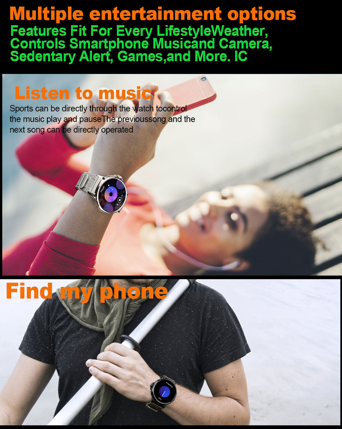 V69 All-Function Smartwatch: 1.85" Display, Bluetooth Calls, Multi-Sport Tracking & Water Resistance