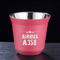 Thumbnail for Airbus A350 & Plane Designed Double Wall Stainless Steel Coffee Mugs