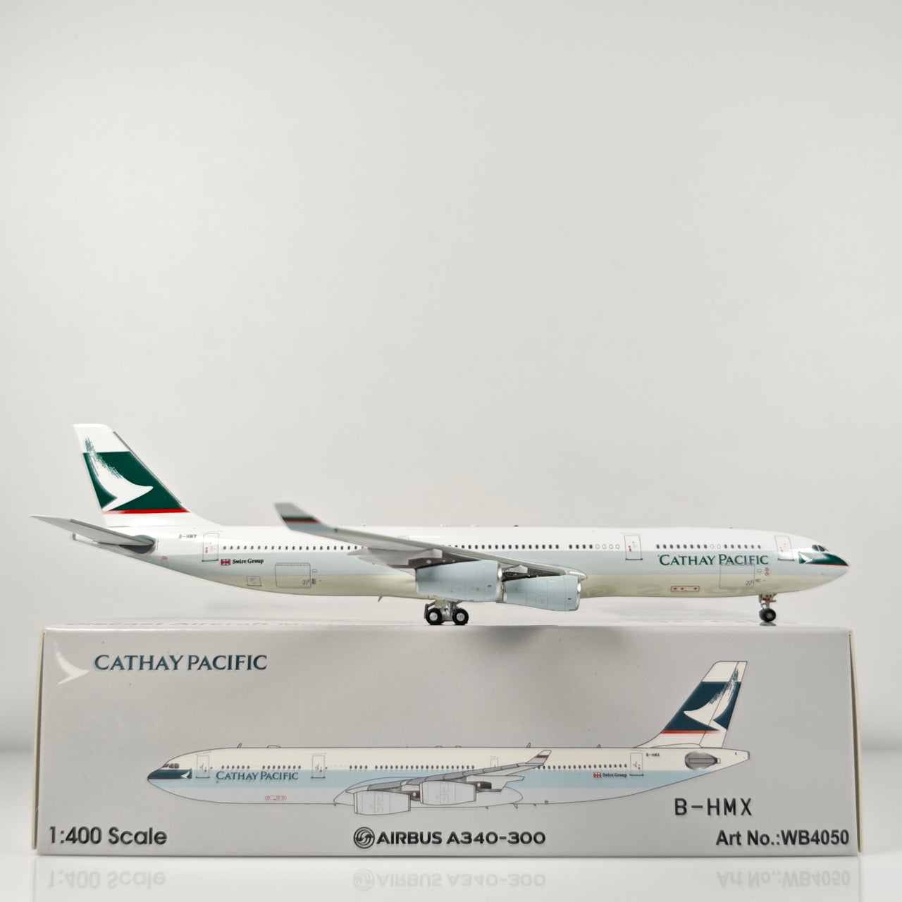 Cathay Pacific Airbus A340-300 B-HMX  Airplane Model 1/400 Scale