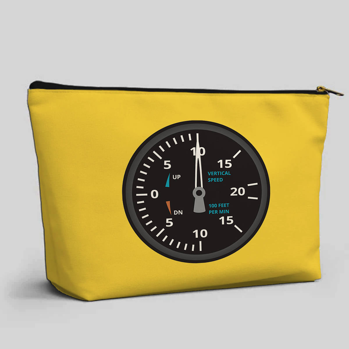 Airplane Instruments (Vertical Speed) Designed Zipper Pouch