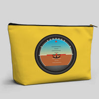 Thumbnail for Airplane Instruments (Gyro Horizon) Designed Zipper Pouch
