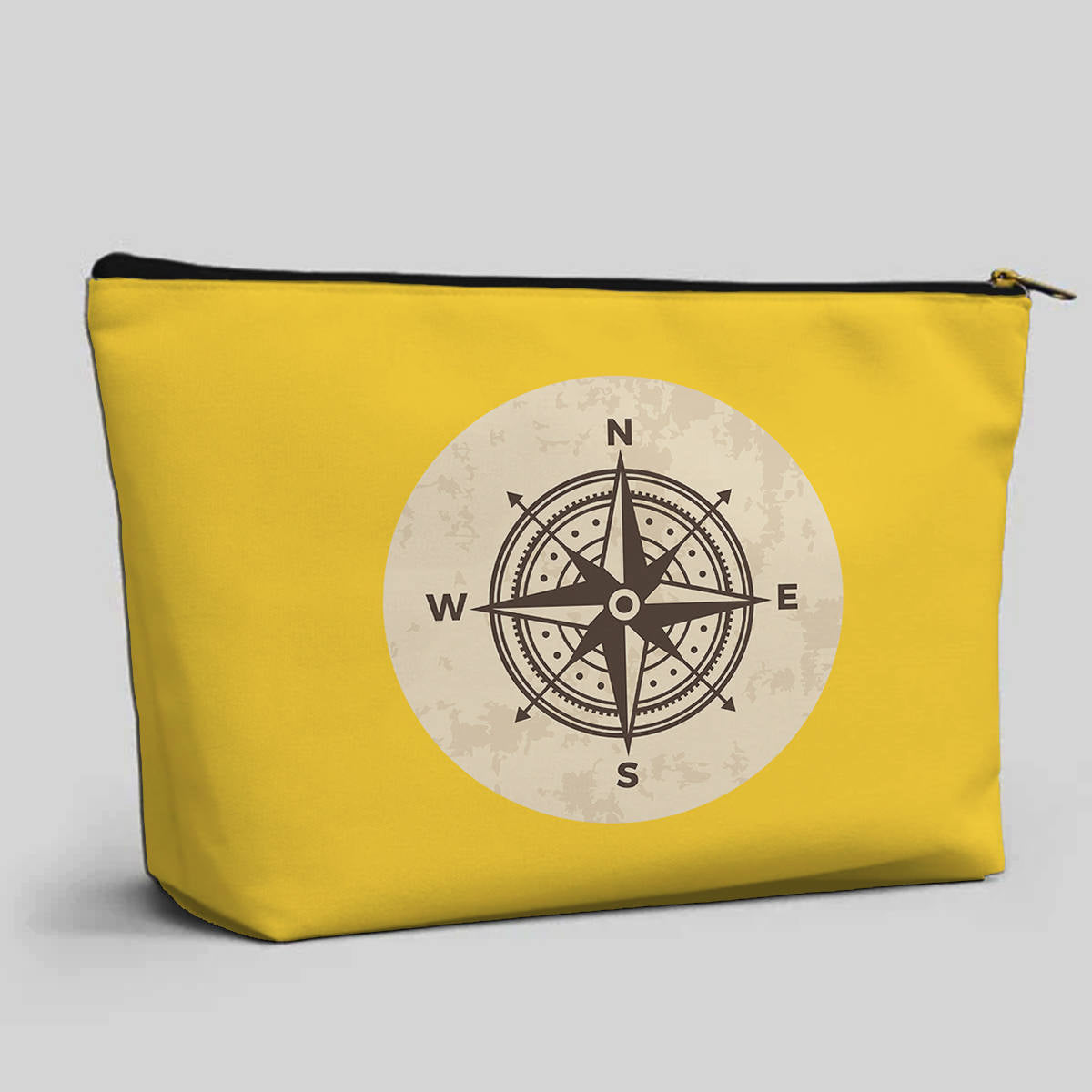 Vintage Designed Compass Designed Zipper Pouch