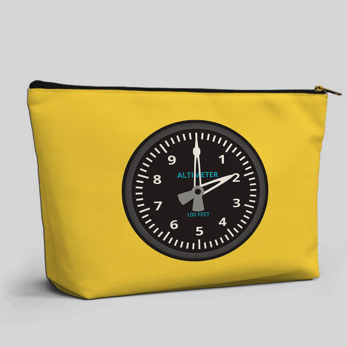 Airplane Instruments (Altimeter) Designed Zipper Pouch