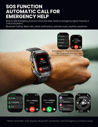 Thumbnail for GloryFitpro X5: All-in-One Outdoor Smartwatch - Dual-Band GPS, Bluetooth Calls, AMOLED & Environmental Sensors