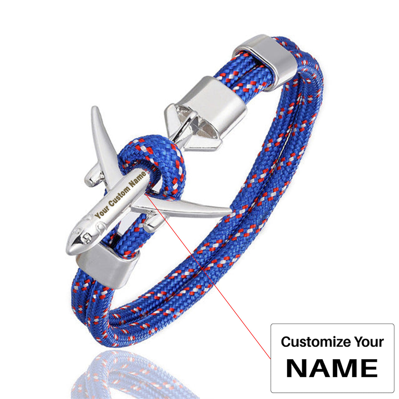 Super Quality Stylish Airplane Shape Bracelets  Silver (Mixed Colours)