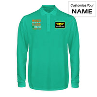 Thumbnail for Flight Attendant Label Designed Long Sleeve Polo T-Shirts