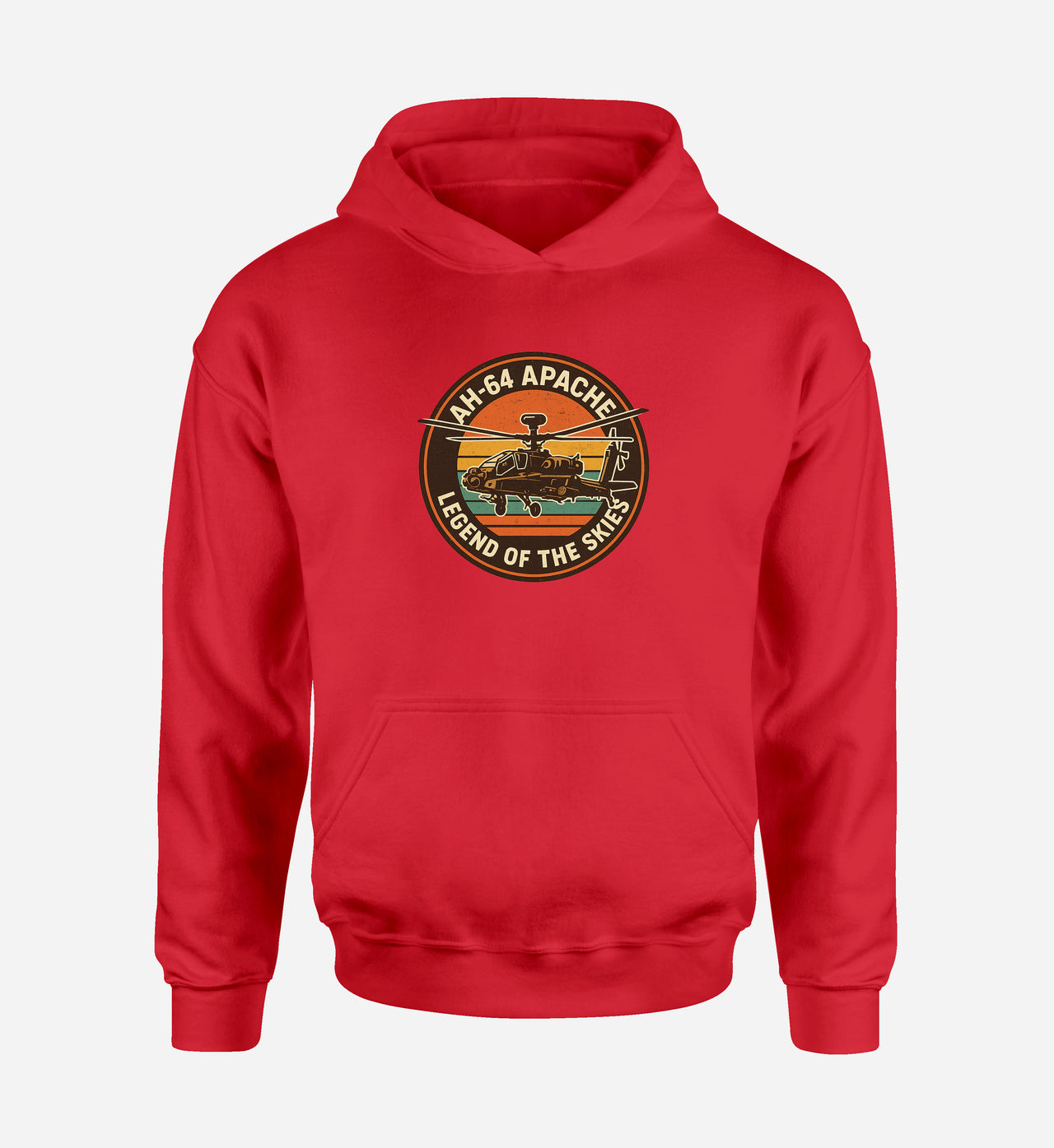 Retro Apache AH-64 Designed Hoodies