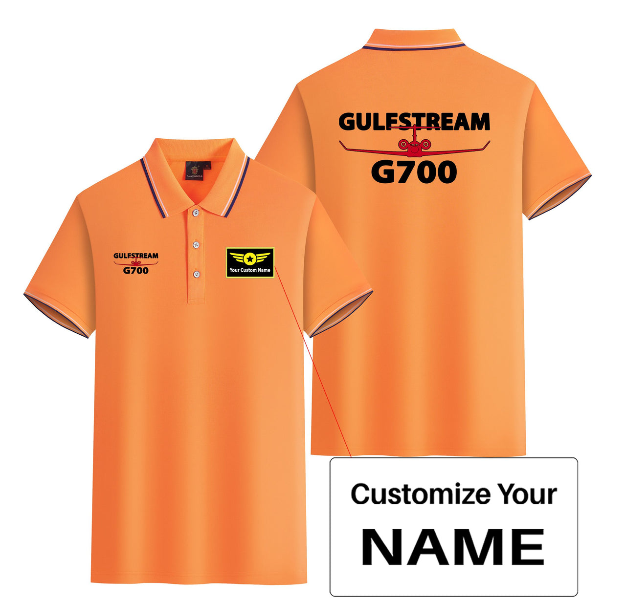 Amazing Gulfstream G700 Designed Stylish Polo T-Shirts (Double-Side)