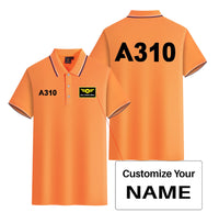 Thumbnail for A310 Flat Text Designed Stylish Polo T-Shirts (Double-Side)