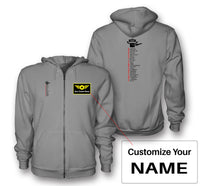 Thumbnail for Aviation Alphabet Designed Zipped Hoodies