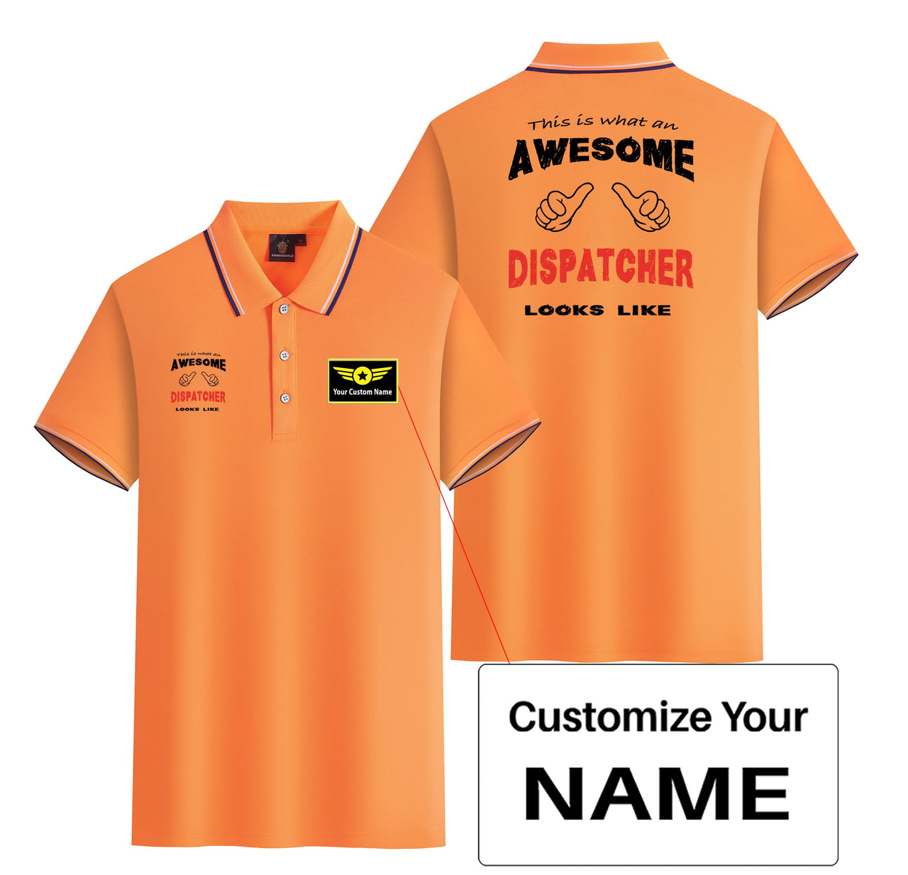 Dispatcher Designed Stylish Polo T-Shirts (Double-Side)