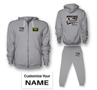 Thumbnail for Boeing 767 Engine (PW4000-94) Designed Zipped Hoodies & Sweatpants Set