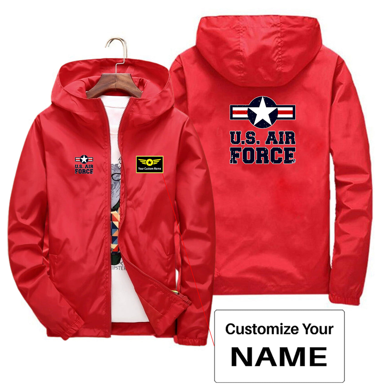 US Air Force Designed Thin Windbreaker Jackets