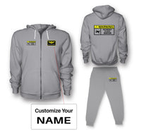 Thumbnail for Warning May Constantly Talk About Aviation Designed Zipped Hoodies & Sweatpants Set