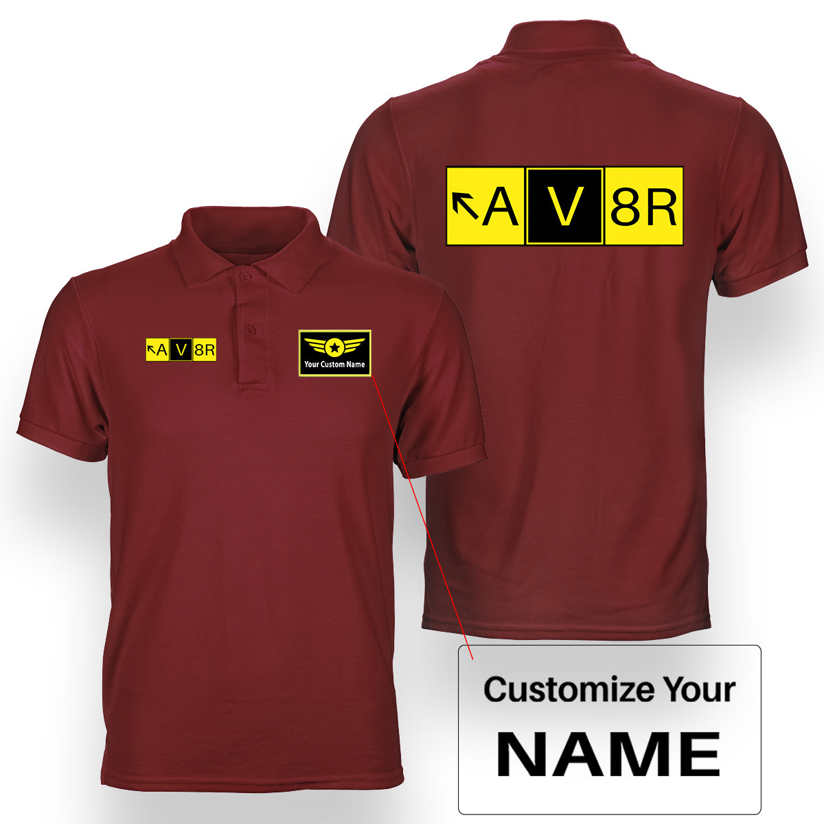 AV8R Designed Double Side Polo T-Shirts