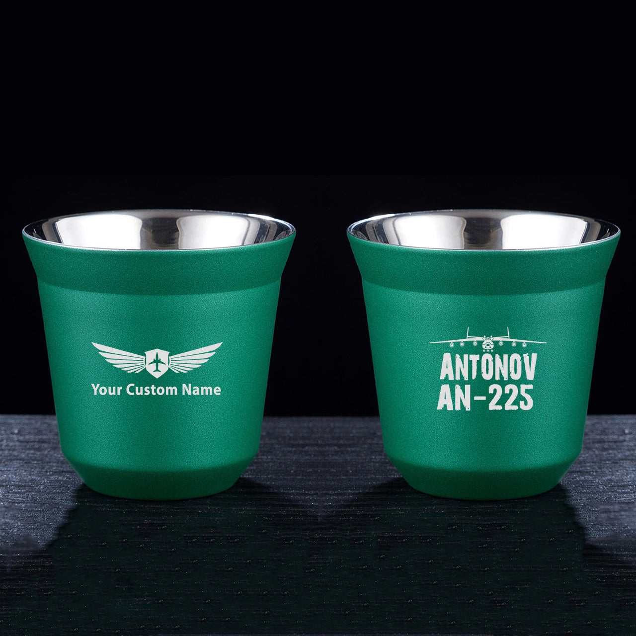 Antonov AN-225 & Plane Designed Double Wall Stainless Steel Coffee Mugs