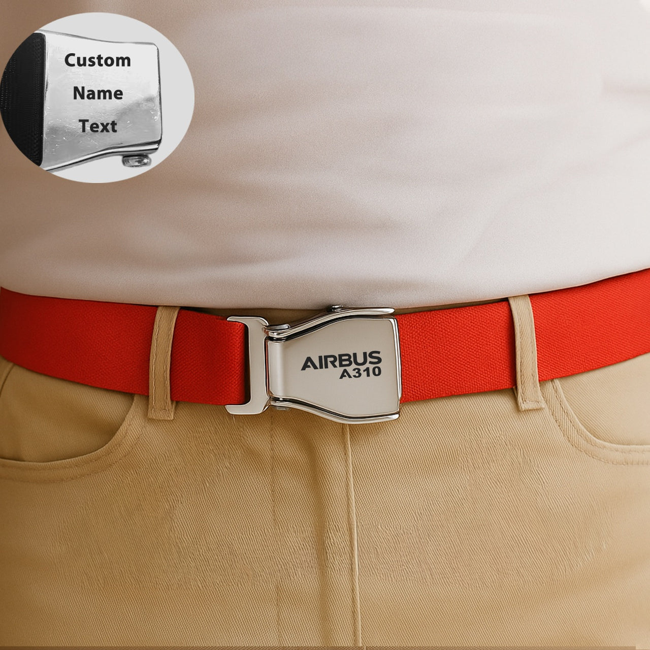 Airbus A310 & Text Designed Fashion Airplane Seat Belts