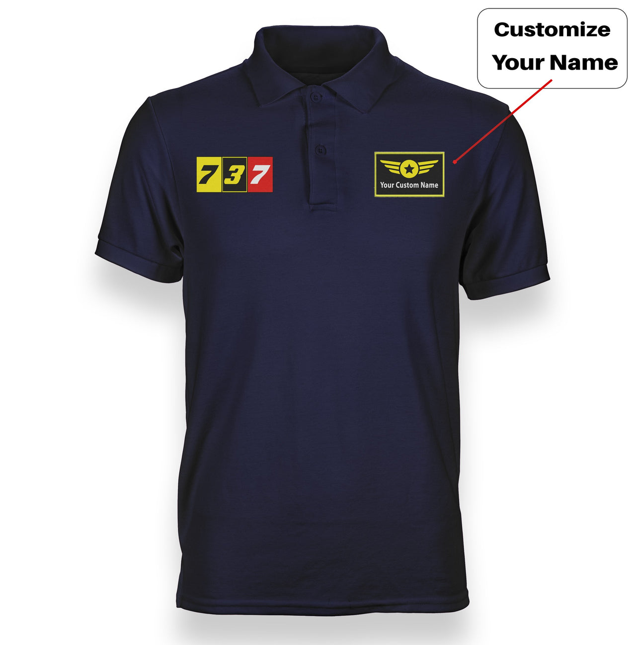 Flat Colourful 737 Designed "WOMEN" Polo T-Shirts